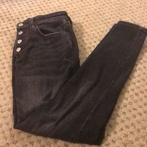 black arizona skinny high rise jeans